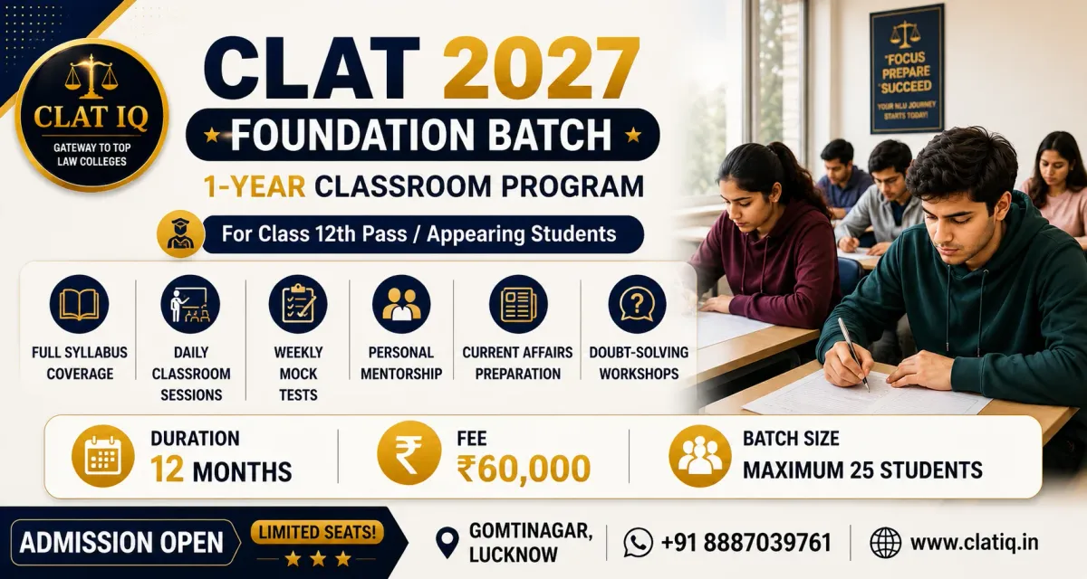 CLAT 2027 Foundation Batch