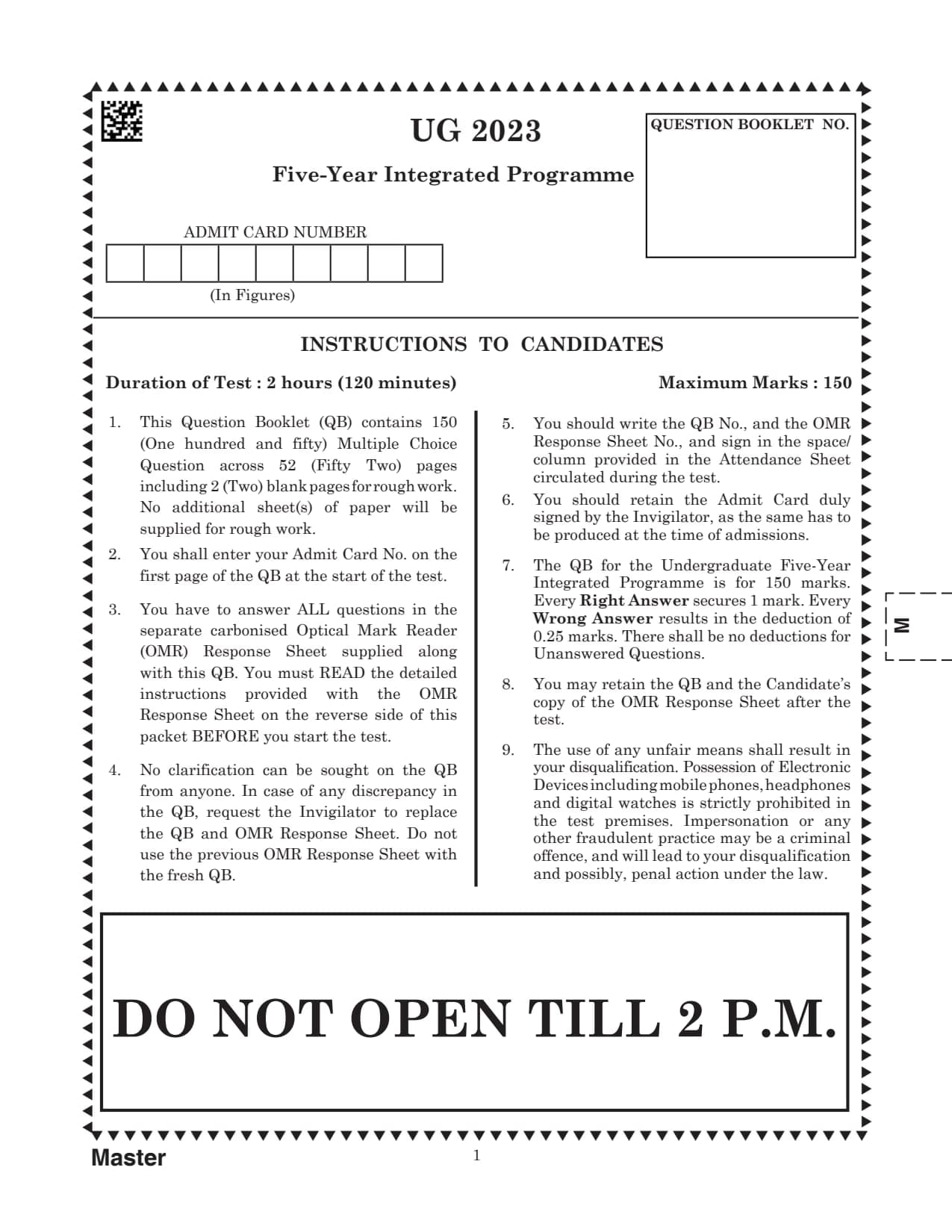 CLAT UG 2023 Previous Year Question Paper