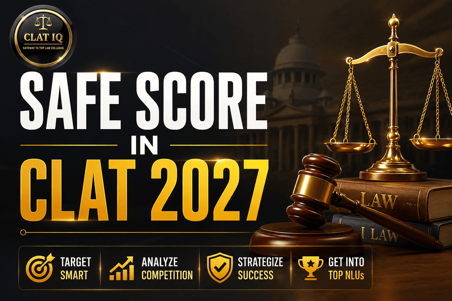 CLAT Safe Cutoff 2027 & How to Crack CLAT in Just 3 Months
