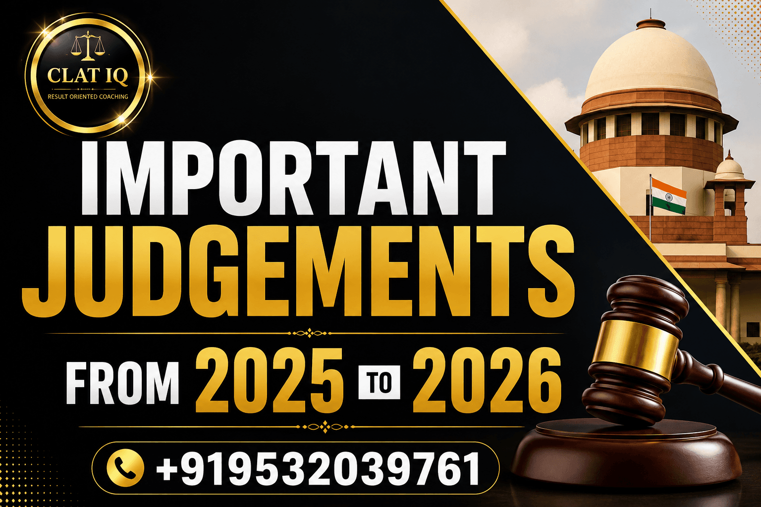 Important Supreme Court Judgments (2025–2026) CLAT Specific