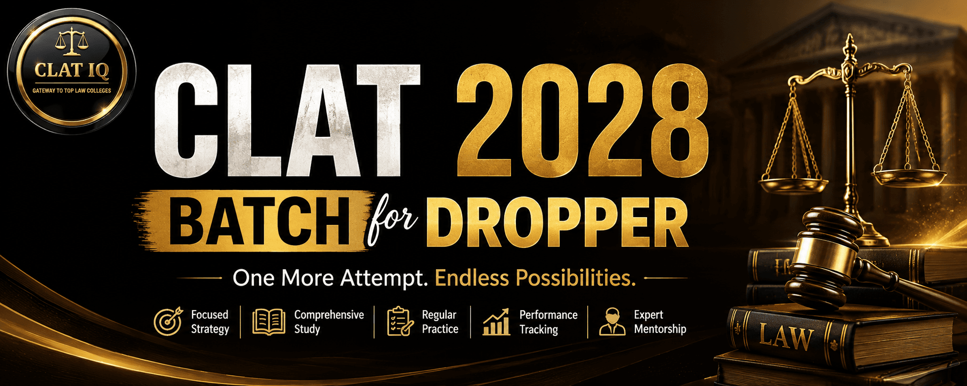CLAT 2028 Batch for Droppers : CLAT IQ